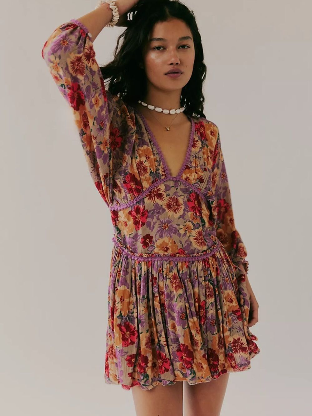 Free People Sweet Dreams Printed Mini Dress